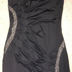 Black Strapless Cocktail Dress